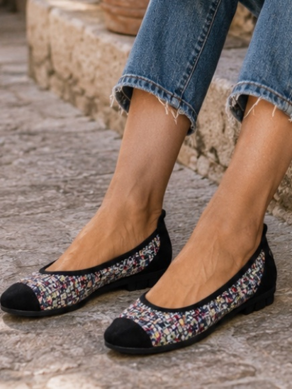 Bernie Mev Bella Me Woven Ballet Flats Splash Multicolor EU38 NWT